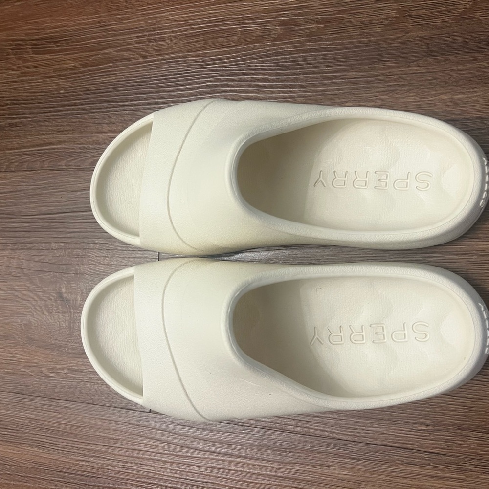 Sperry Off-White Slide Sandals